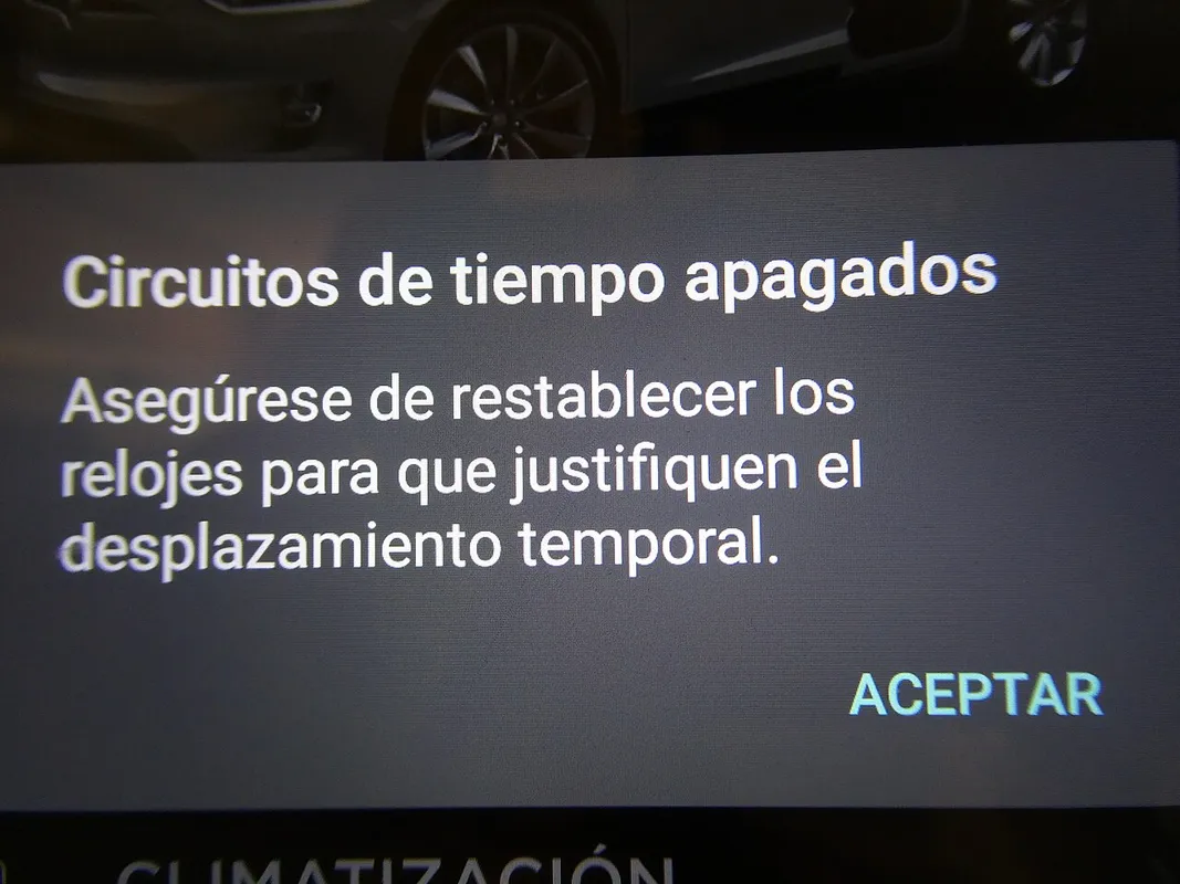 Cuadro de salida del huevo de Pascua Outatime en la app Tesla.